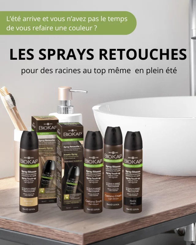 ☀️ L’été arrive… et vos racines aussi ? Pas de panique, BioKap a la solution naturelle et express ! 💨🌿

Entre deux colorations, on n’a pas toujours le temps ni l’envie de passer par la case coiffeur… surtout avec les journées qui rallongent et les week-ends improvisés au soleil ! 🏖️🌞

🎯 En un seul geste, le Spray Retouche Nutricolor Delicato camoufle vos racines et cheveux blancs pour une chevelure uniforme et soignée, même en dernière minute.
✨ Résultat immédiat, tenue longue durée… et il disparaît au premier shampoing !

🧴 94% d’ingrédients d’origine naturelle
🌱 Sans ammoniaque, résorcine ni parabène
💧 Riche en huile d’argan & complexe TRICOREPAIR
✅ Testé sous contrôle dermatologique
🐰 Vegan & sans allergène

💡 Format nomade 75ml, à glisser dans votre sac de plage ou votre valise ✈️

📸 Cet été, affichez une couleur impeccable sans contrainte 🌈

💬 Et vous, c’est quoi votre astuce express pour être au top en vacances ? Dites-nous en commentaire !

#Biokap #SprayRetouche #ColorationNaturelle #CheveuxParfaits #AstuceÉté #HairHack #RoutineCapillaire #VeganBeauty #NaturalHaircare #SummerReady